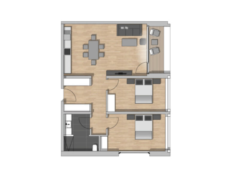 Haus 14 Apartment 3 Grundriss