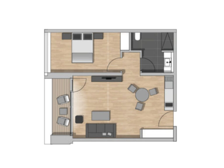 Grundriss Apartment 5.